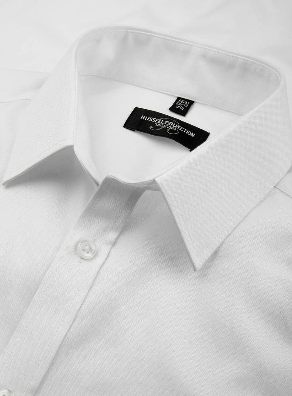 Męska koszula z długim rękawem Herringbone