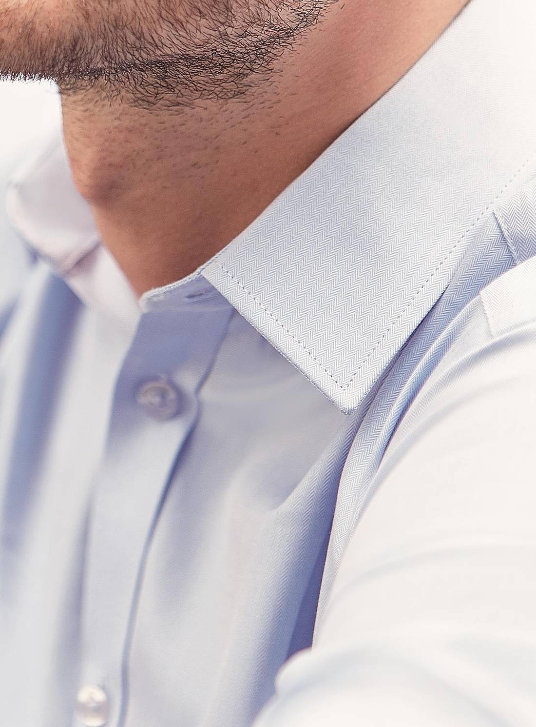 Męska koszula z długim rękawem Herringbone