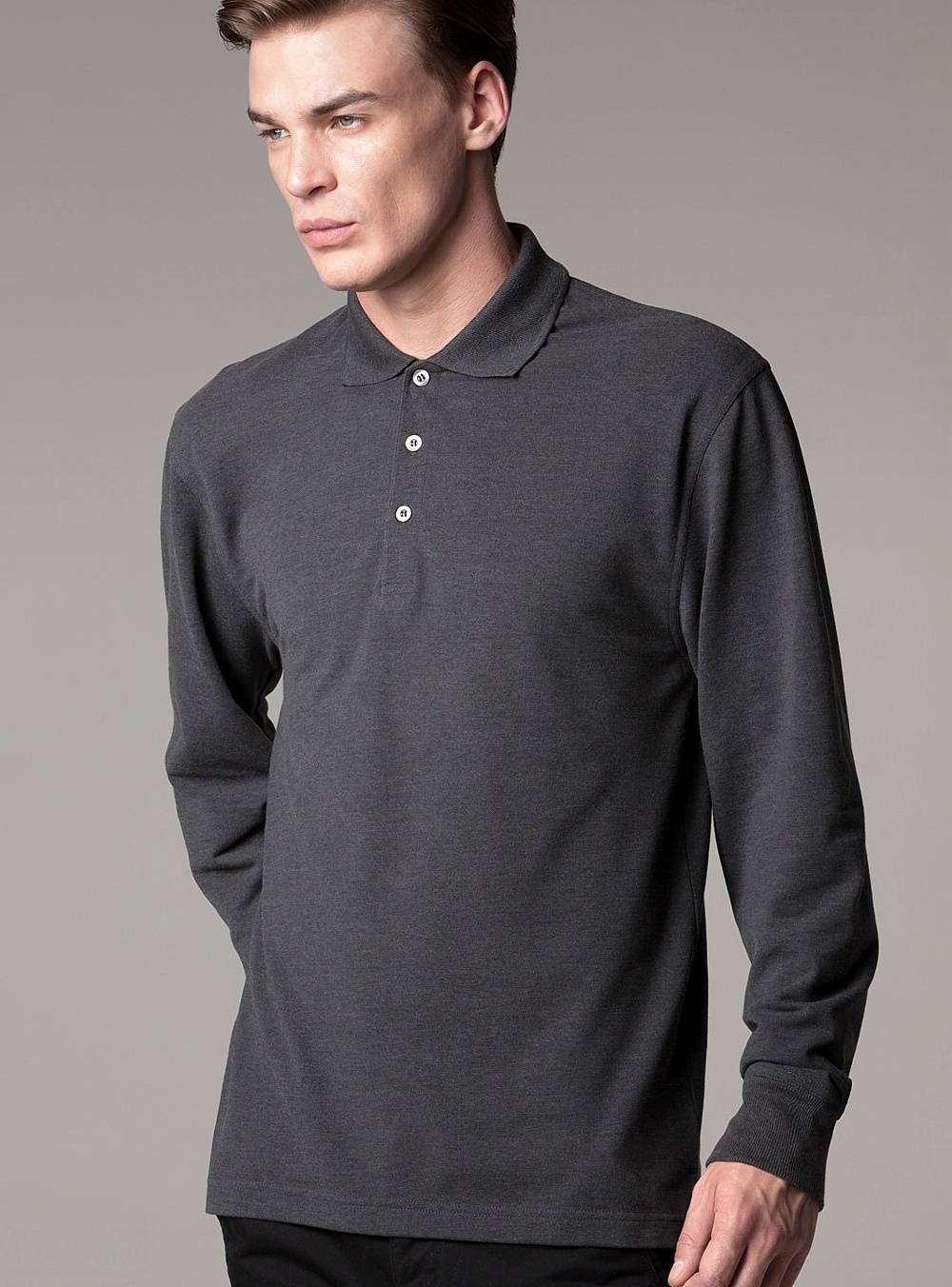 Męska koszulka polo z długimi rękawami z piki