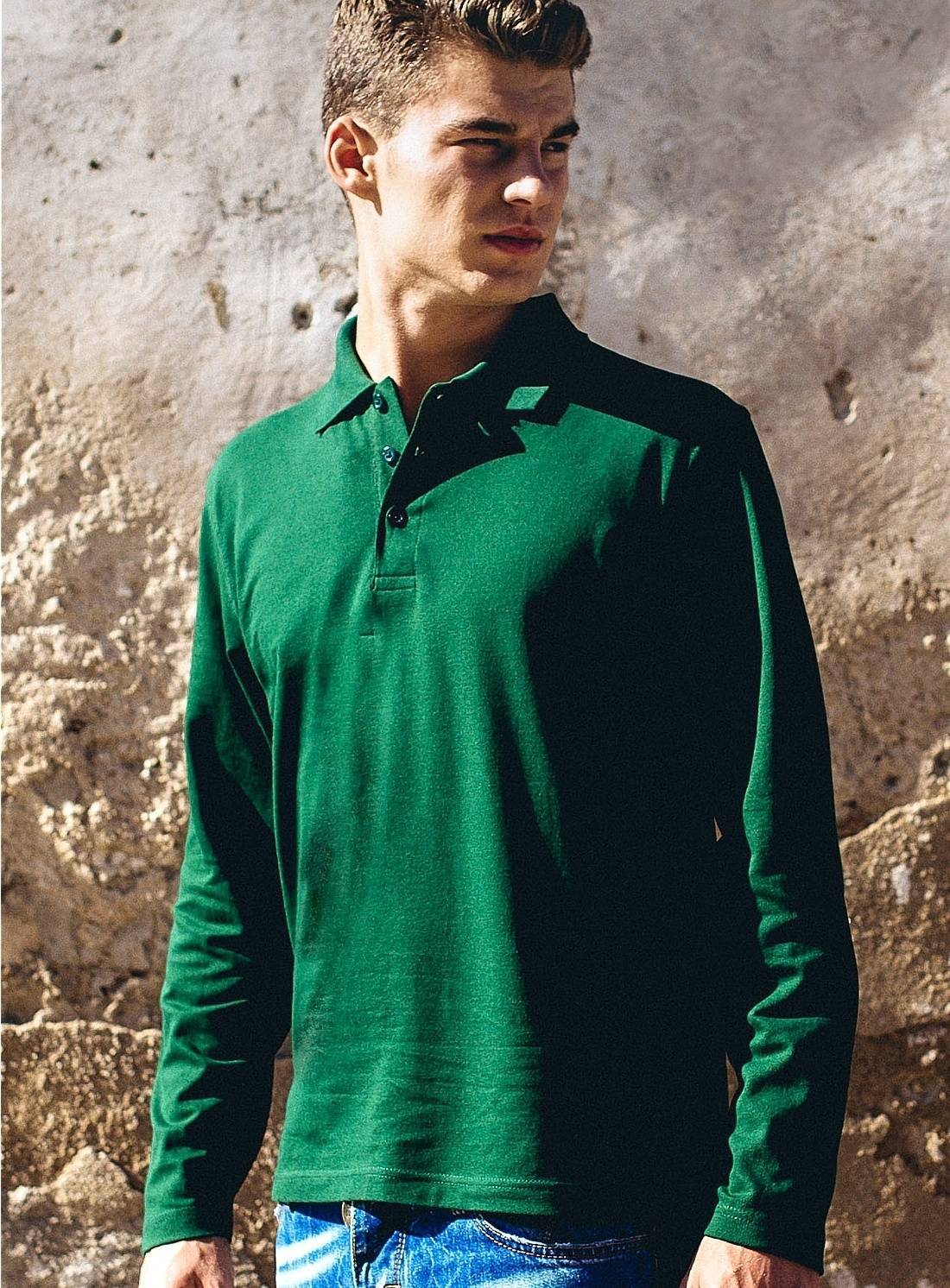 Męska koszulka polo z długimi rękawami