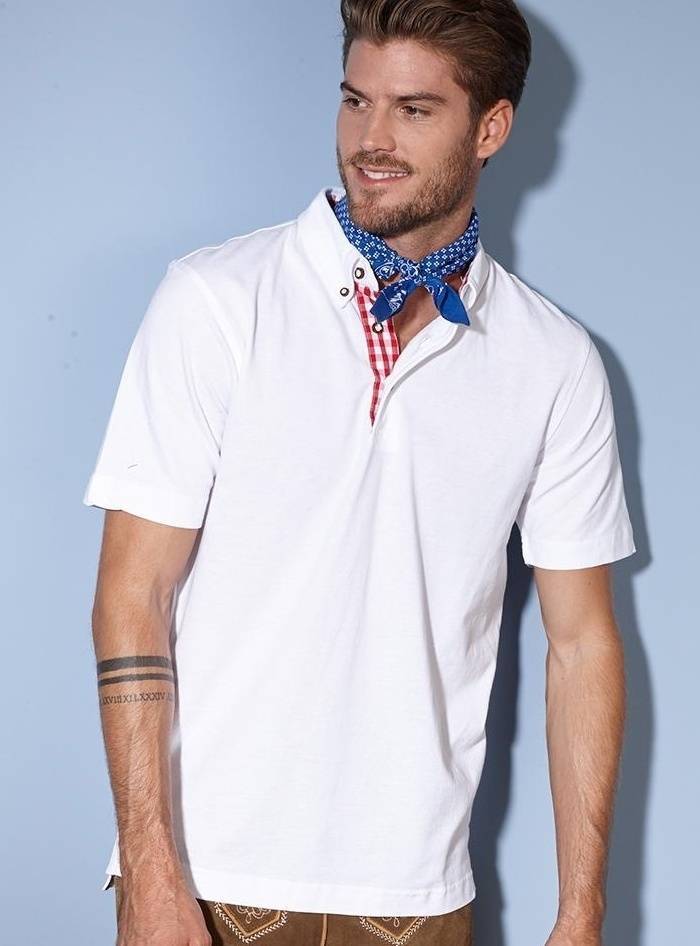 Męska koszulka polo z ozdobnymi wstawkami James&Nicholson Traditional