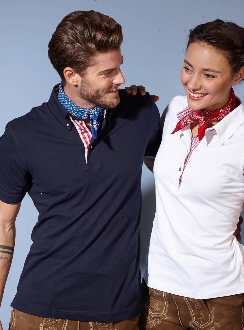 Męska koszulka polo z ozdobnymi wstawkami James&Nicholson Traditional