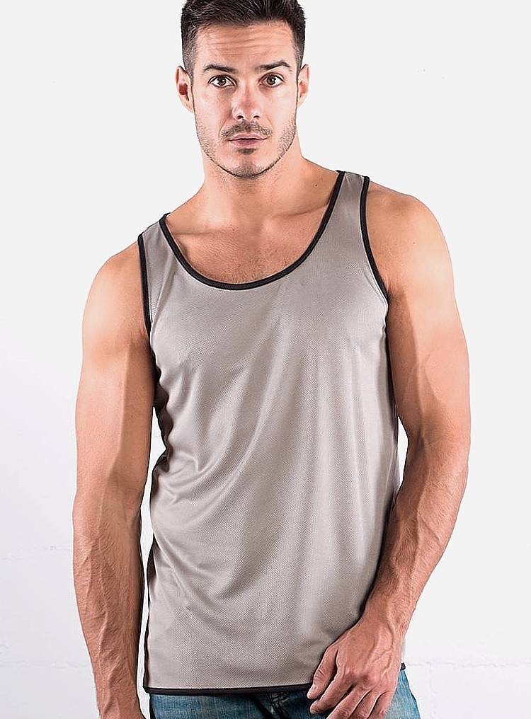 Męska koszulka sportowa bez rękawów Contrast Technical