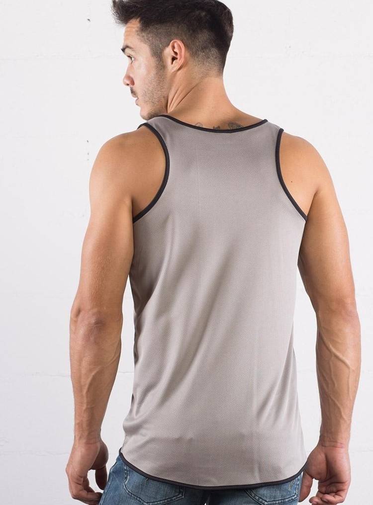 Męska koszulka sportowa bez rękawów Contrast Technical