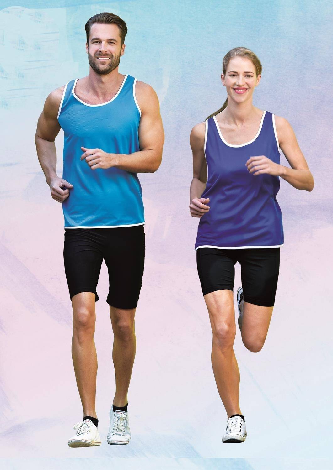 Męska koszulka sportowa bez rękawów Contrast Technical