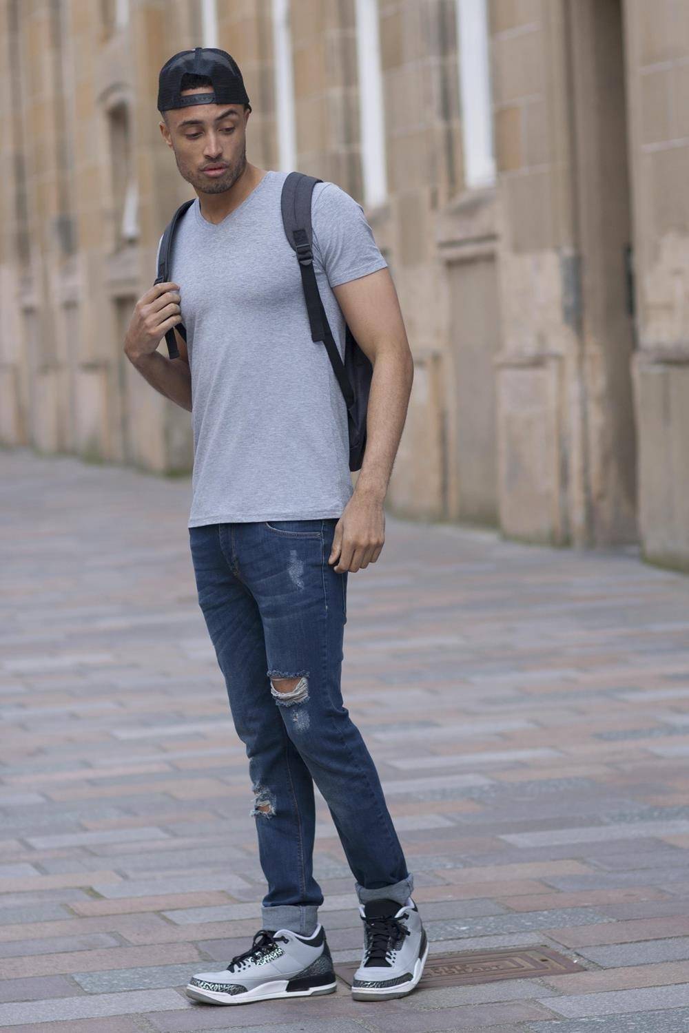 Męska koszulka w szpic Stretch Feel Good