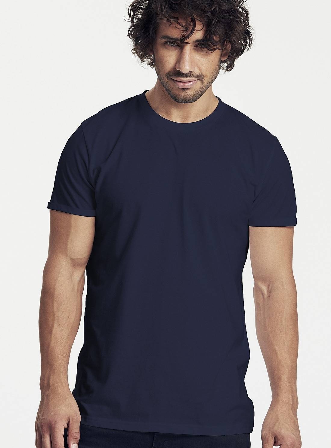 Męska koszulka z bawełny organicznej Neutral z podwiniętymi rękawami