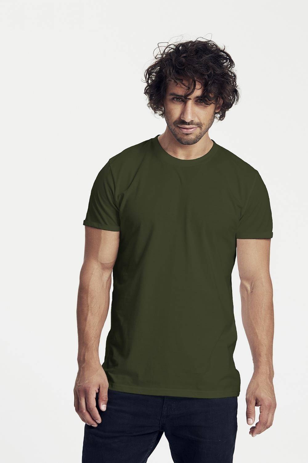 Męska koszulka z bawełny organicznej Neutral z podwiniętymi rękawami