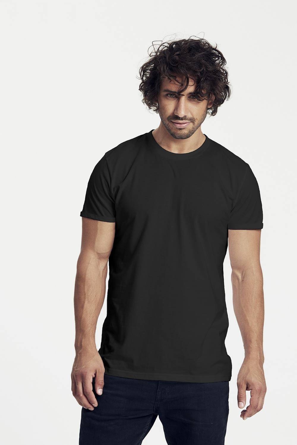 Męska koszulka z bawełny organicznej Neutral z podwiniętymi rękawami