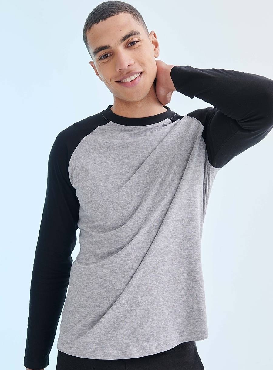 Męska koszulka z długim rękawem Baseball T