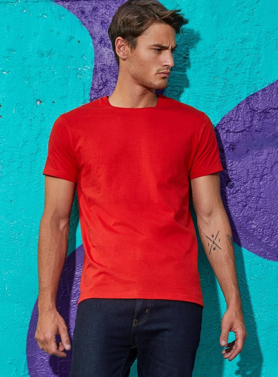 Męska koszulka z dzianiny Single Jersey marki B&C