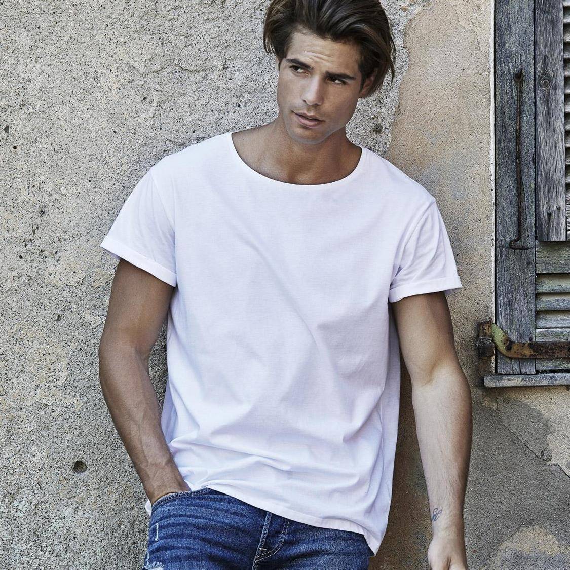 Męska koszulka z podwijanymi rękawami Tee Jays