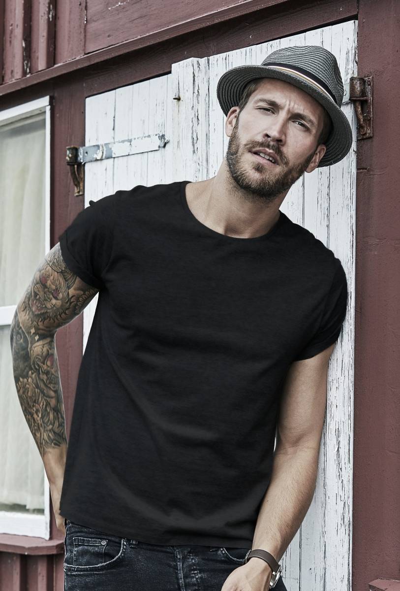 Męska koszulka z podwijanymi rękawami Tee Jays