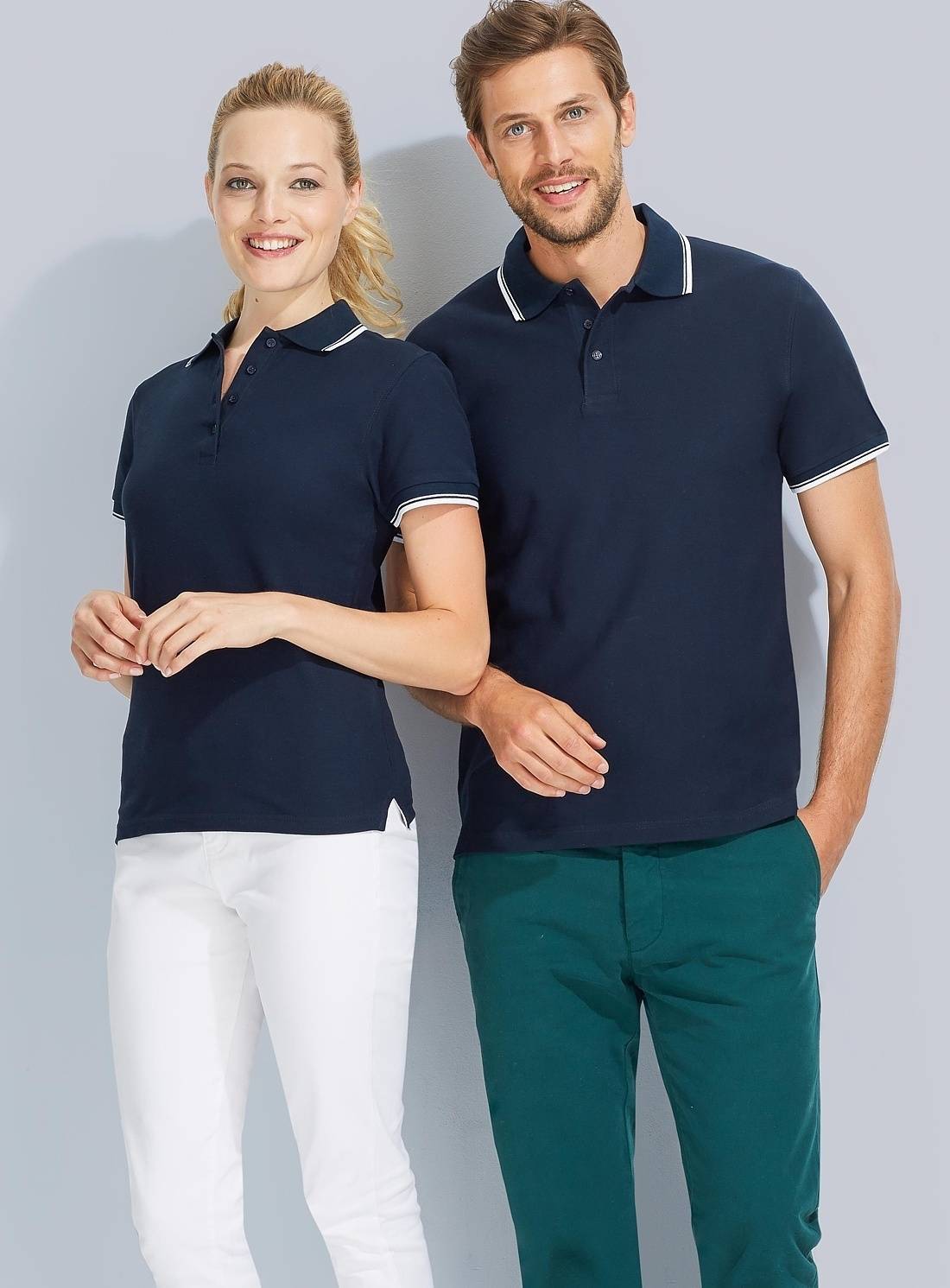 Męska polówka, model Contrast-Polo Practice