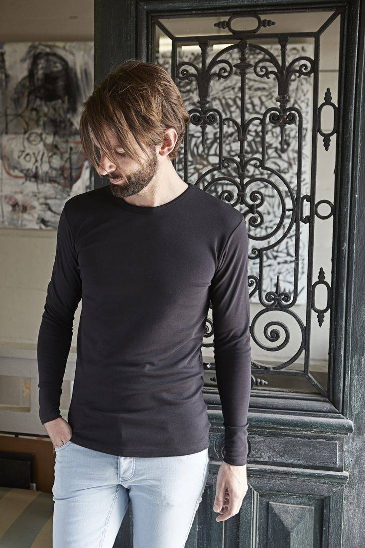 Męski Longsleeve Interlock T-Shirt