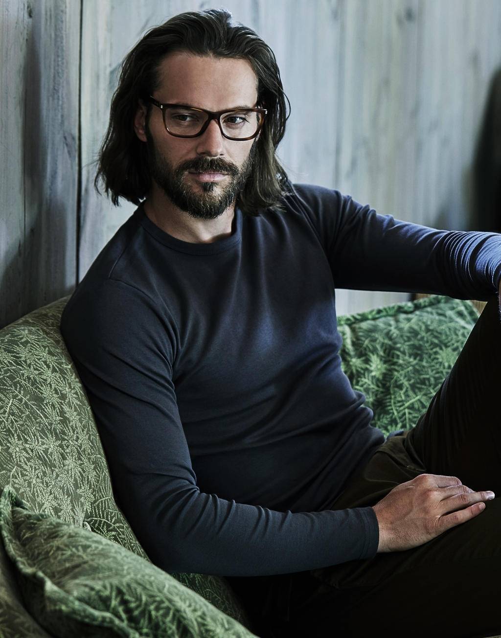 Męski Longsleeve Interlock T-Shirt