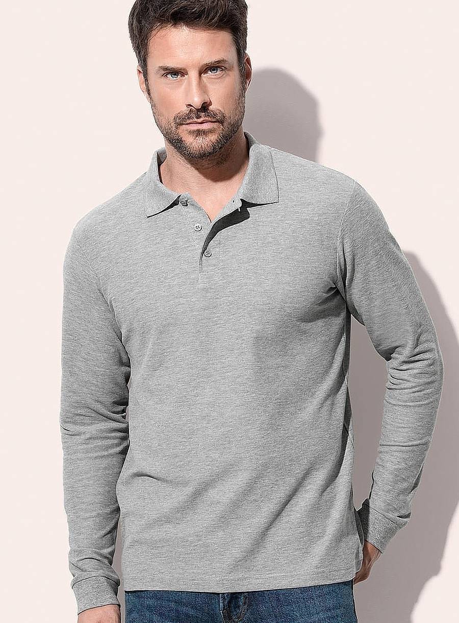 Męskie polo z długim rękawem