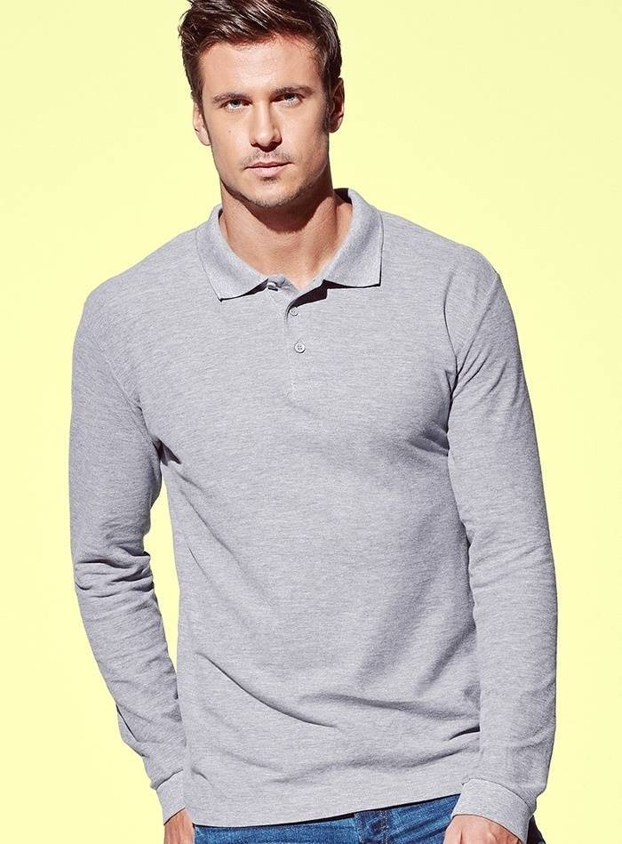Męskie polo z długim rękawem