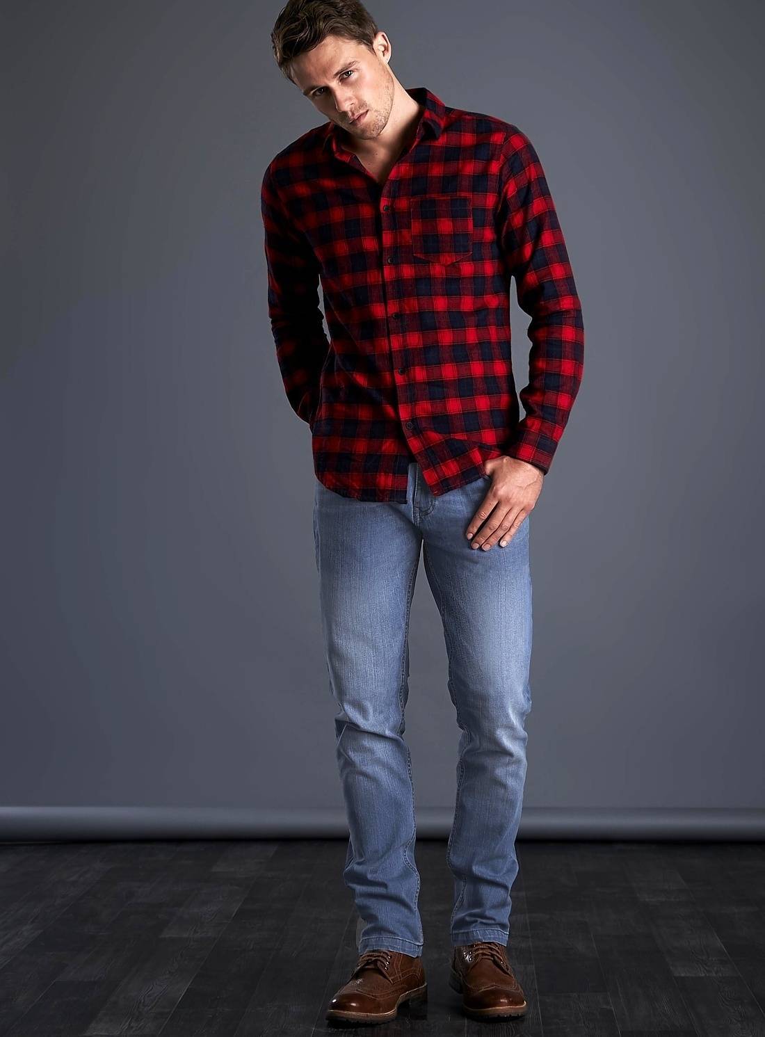 Męskie spodnie jeansowe Leo