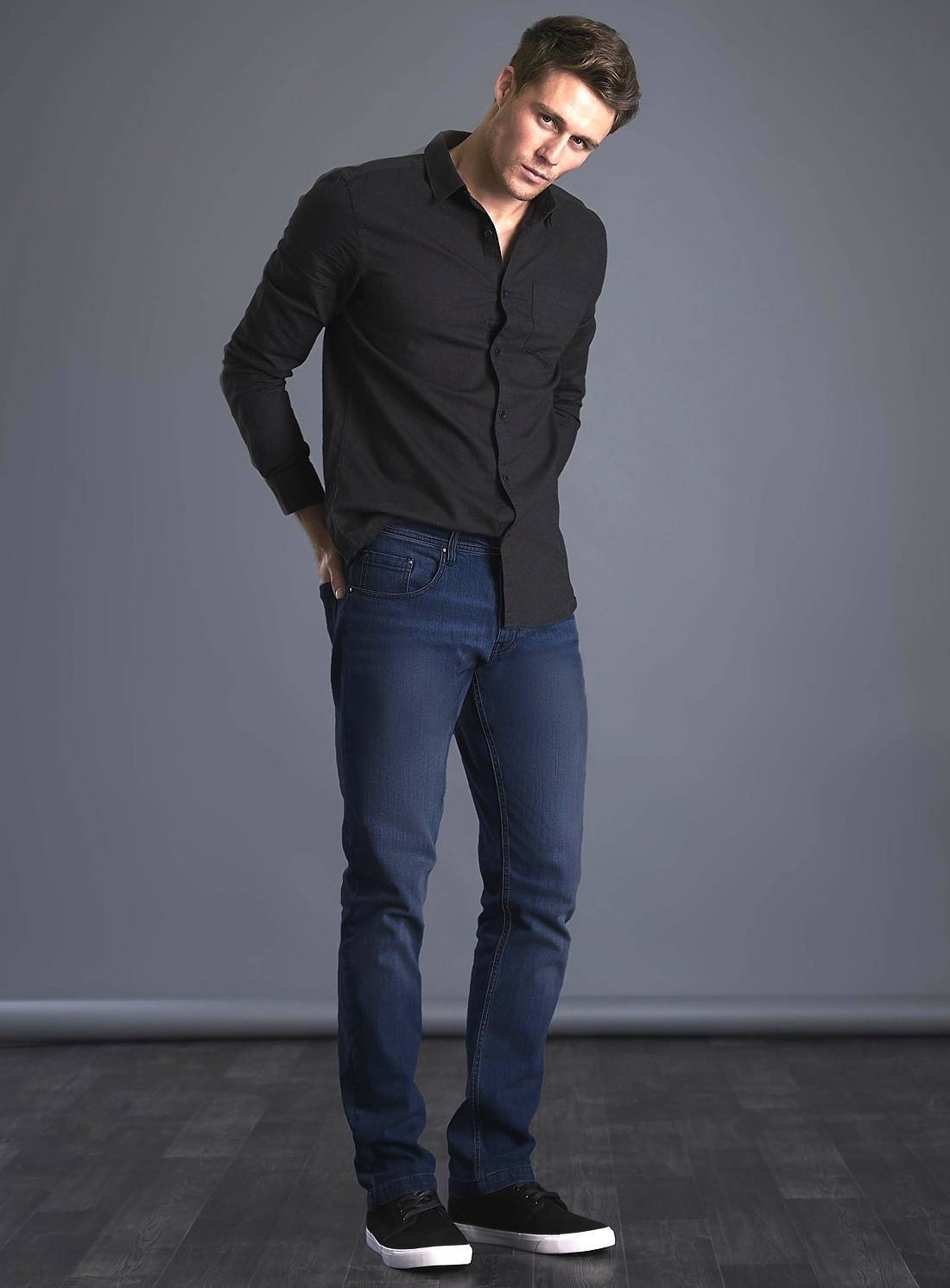 Męskie spodnie jeansowe Leo