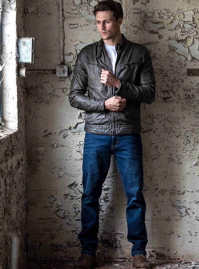 Męskie spodnie jeansowe Leo