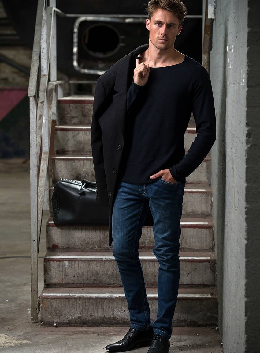 Męskie spodnie jeansowe Max Slim