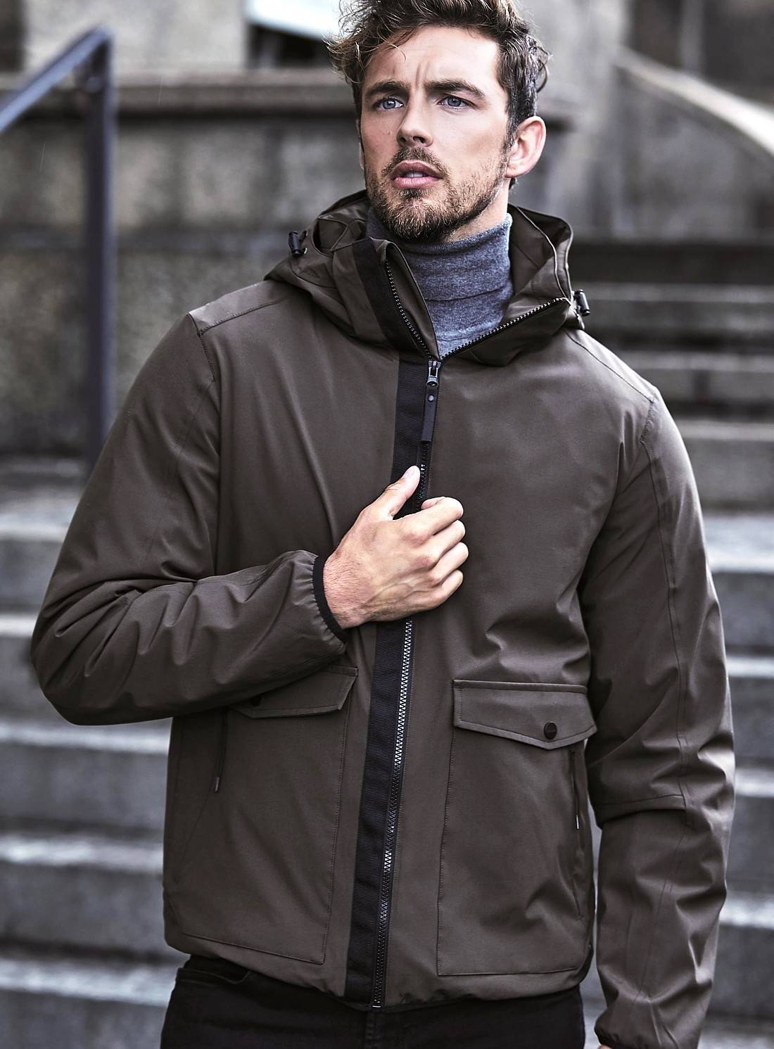 Miejska kurtka męska Tee Jays z odpinanym kapturem