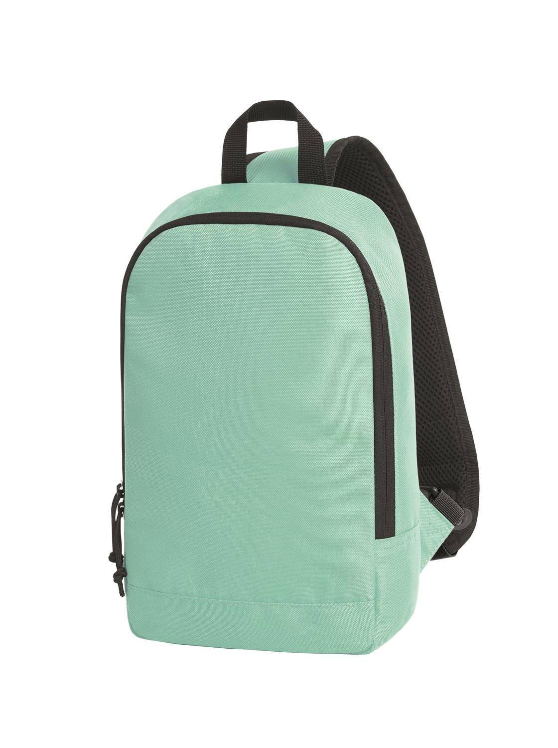 Miejski plecak z jedną szelką i tylną kieszenią na zamek