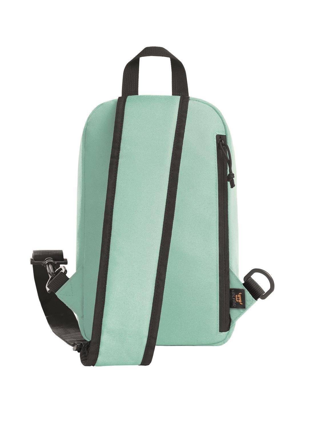 Miejski plecak z jedną szelką i tylną kieszenią na zamek