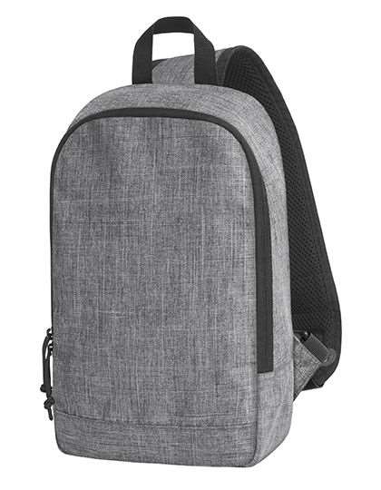 Miejski plecak z jedną szelką i tylną kieszenią na zamek