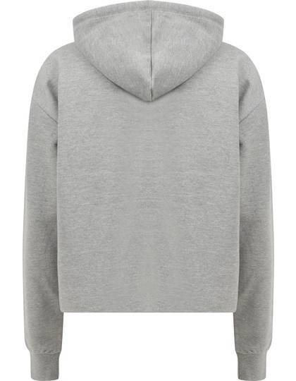 Modna bluza damska z kapturem SF o krótkim kroju i luźnym fasonie