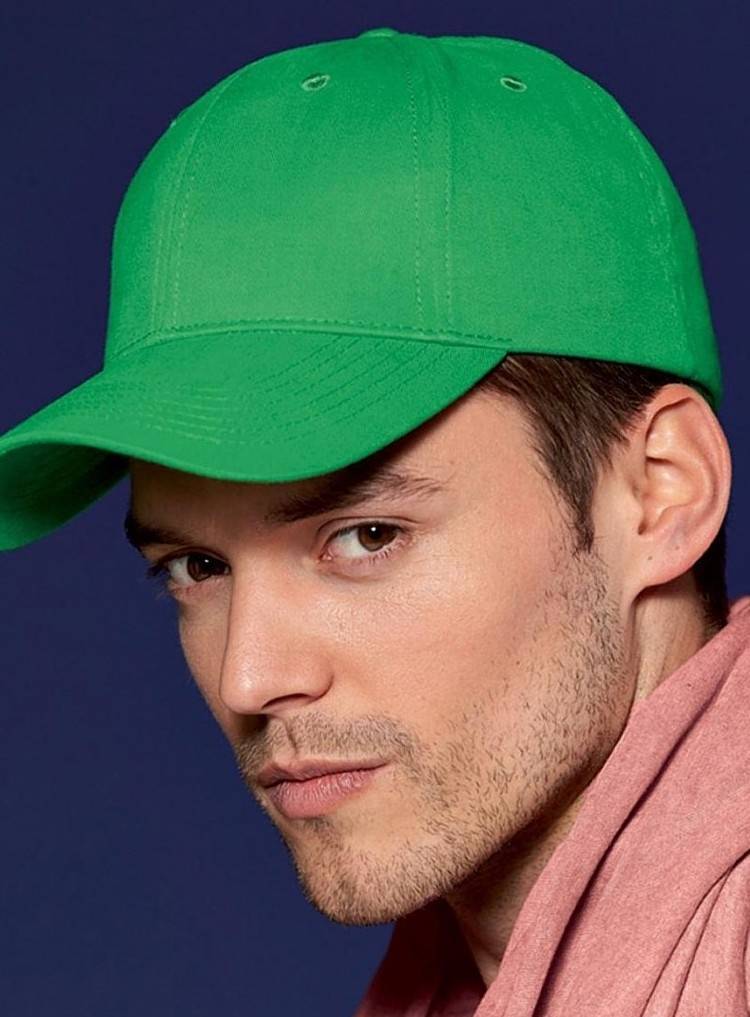 Modna czapka 6-panelowa Brushed