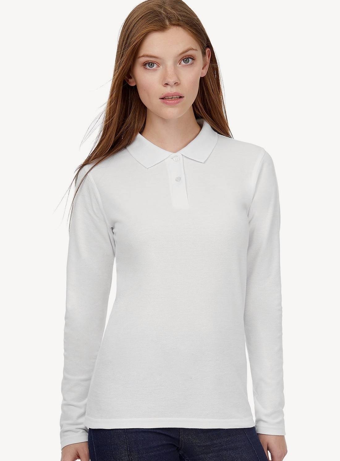 Modna damska bluzka polo z guzikami w kolorze materiału