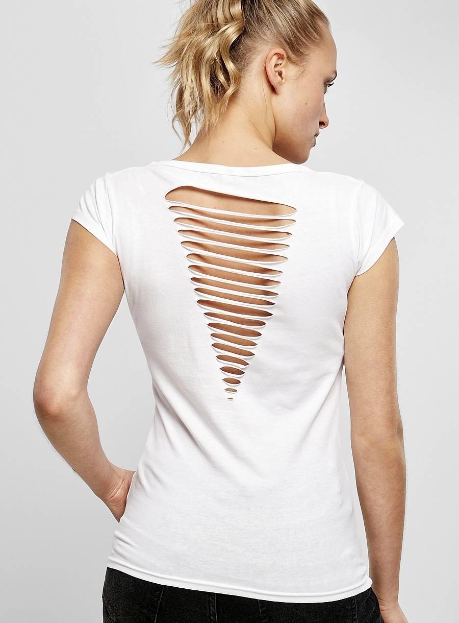 Modna koszulka damska z wycięcami Back Cut Tee