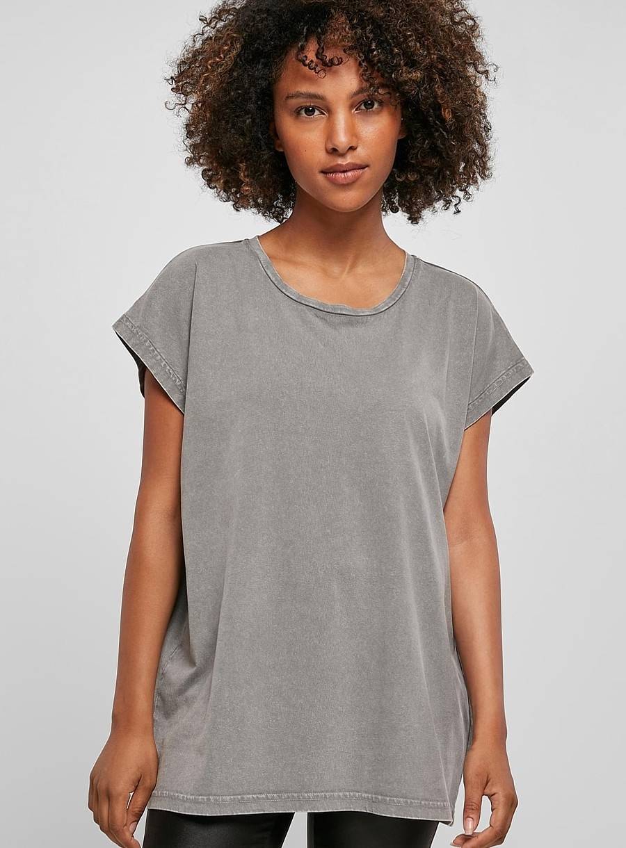 Modna koszulka damska z wywijanymi rękawkami