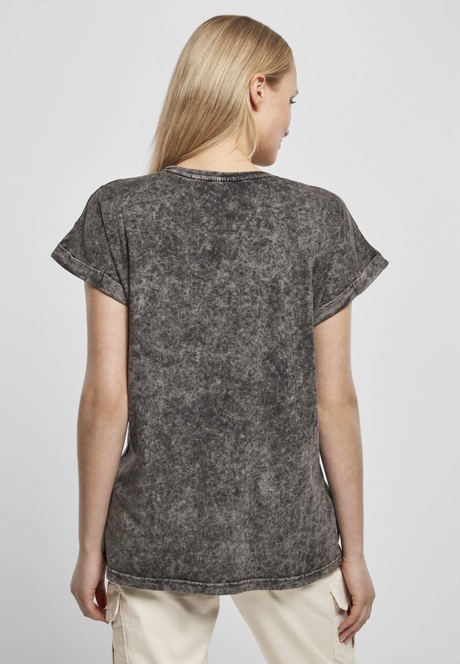 Modna koszulka damska z wywijanymi rękawkami