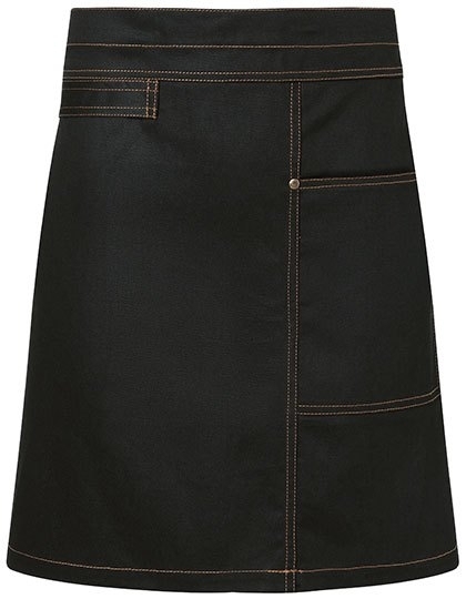 Modna zapaska kelnerska z kontrastowymi szwami