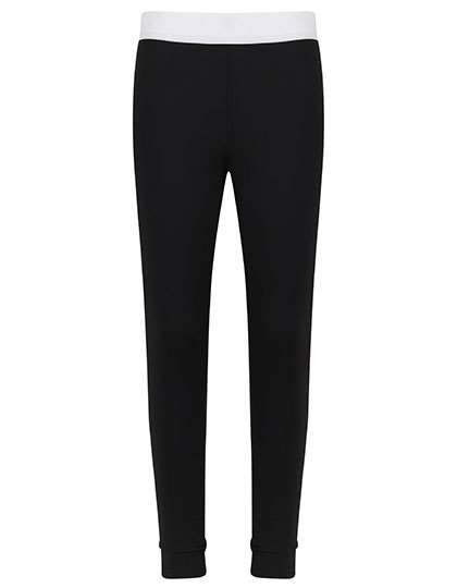 Modne legginsy damskie z kontrastowym pasem