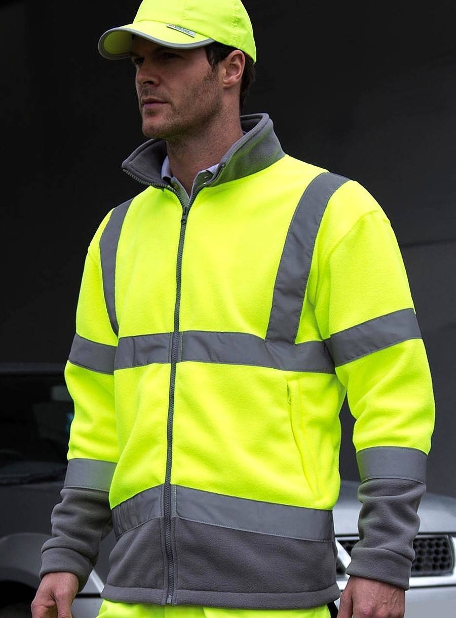 Odblaskowa bluza polarowa z kontrastowymi panelami