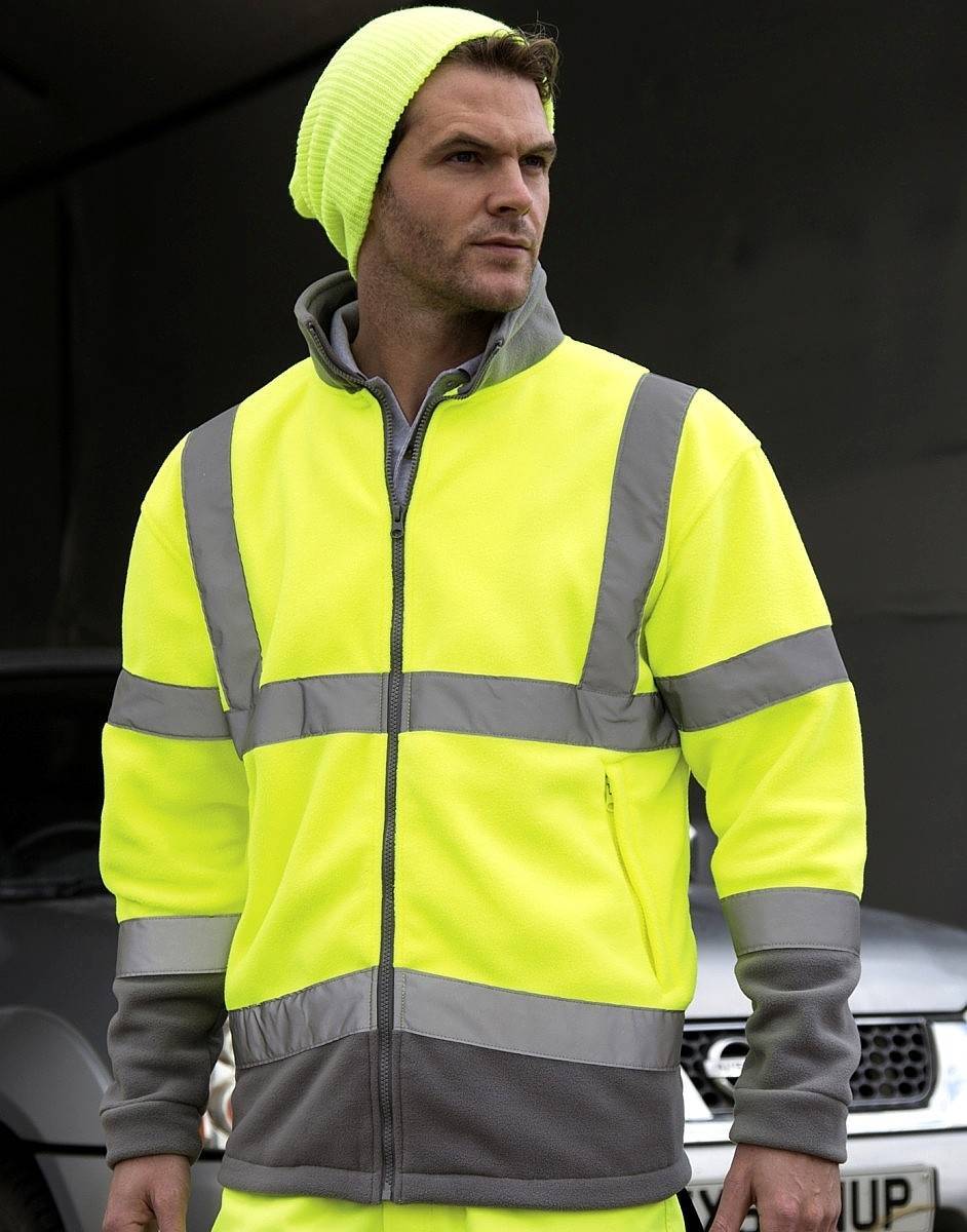 Odblaskowa bluza polarowa z kontrastowymi panelami