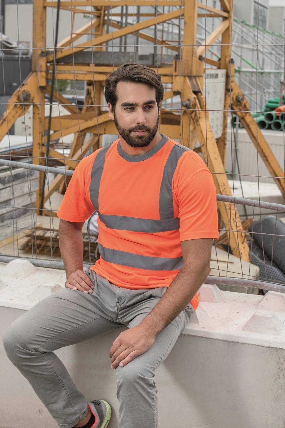 Odblaskowa koszulka robocza Korntex z oddychającego materiału