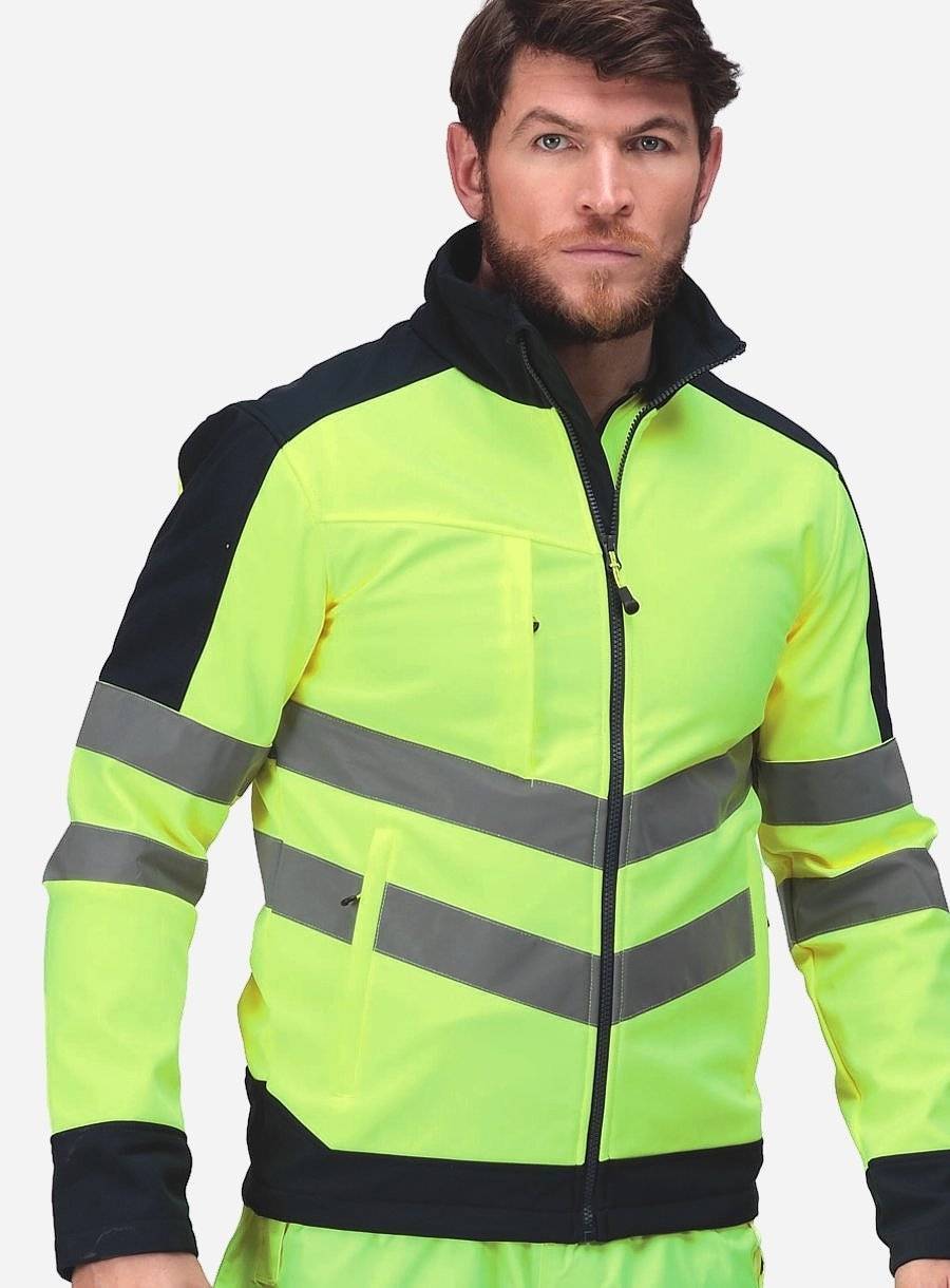 Odblaskowa kurtka robocza Regatta w technologii softshell