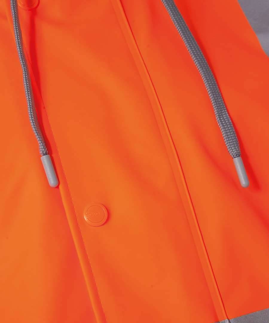 Odblaskowa kurtka robocza z regulowanym dołem za pomocą troczków