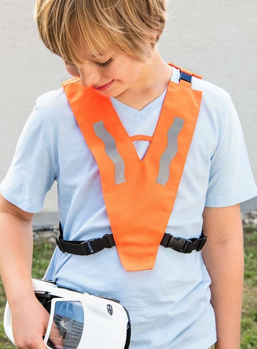 Odblaskowy dziecięcy kołnierz z zapięciem na klamrę