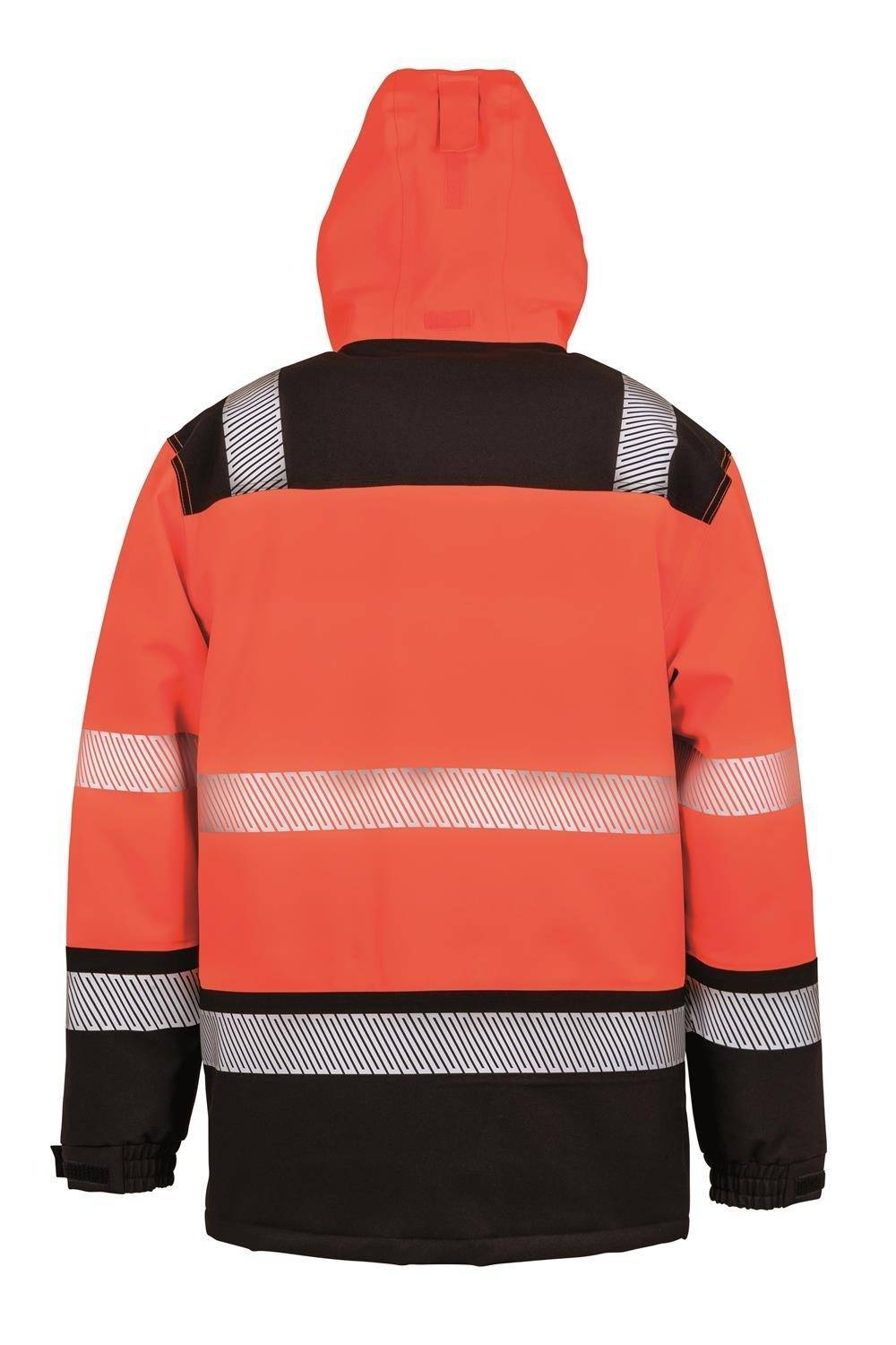 Oddychająca kurtka odblaskowa z klapą sztormową zapinaną na rzep