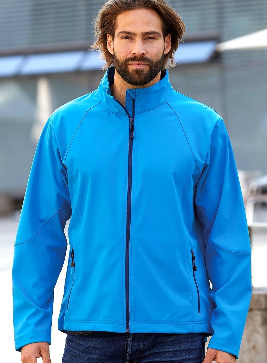 Oddychająca męska kurtka spoftshell James&Nicholson