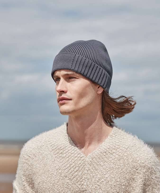 Organic Cotton Engineered Patch Beanie