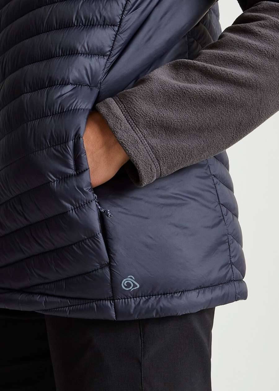 Pikowana kamizelka z kieszenią RFID, materiał z recyklingu