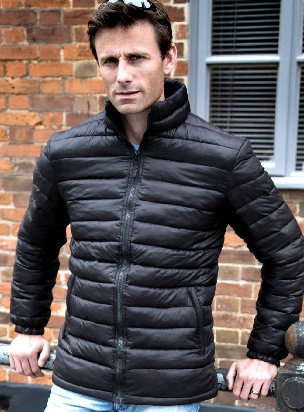 Pikowana kurtka męska Result z wewnętrzną klapą sztormową