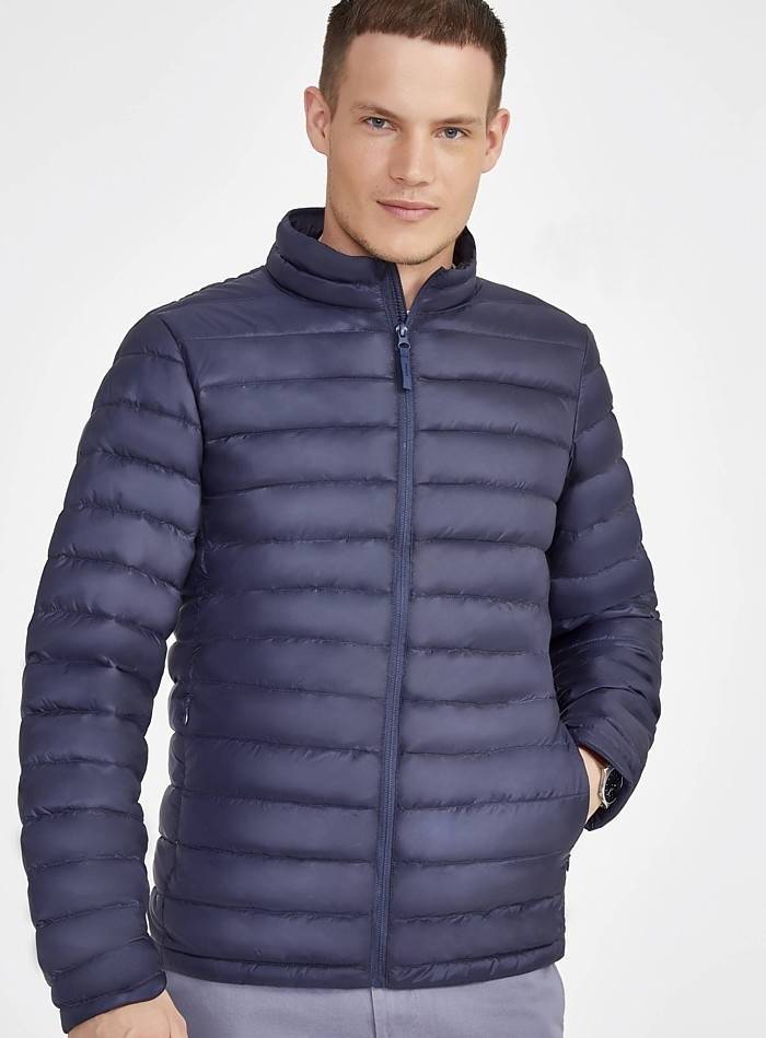 Pikowana kurtka zimowa męska o dopasowanym kroju